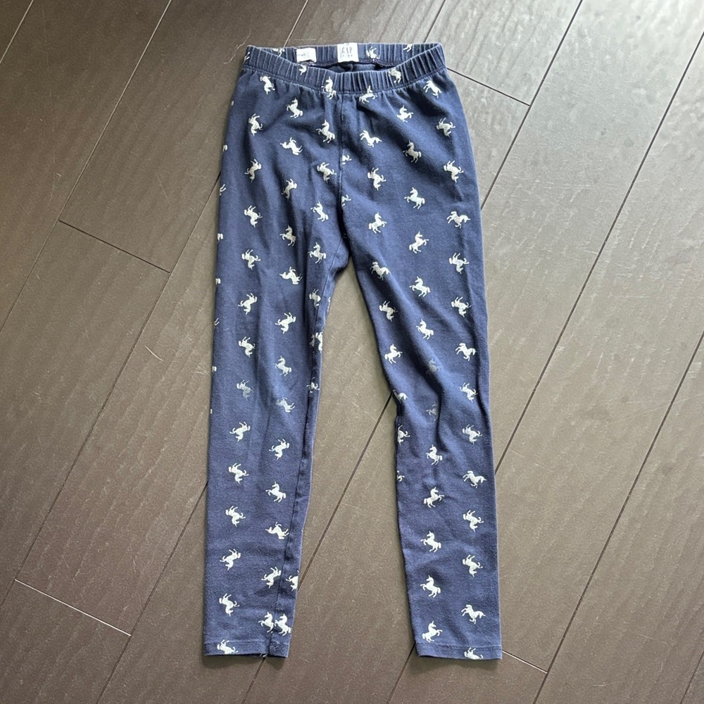 GAP Navy Unicorn Print Leggings